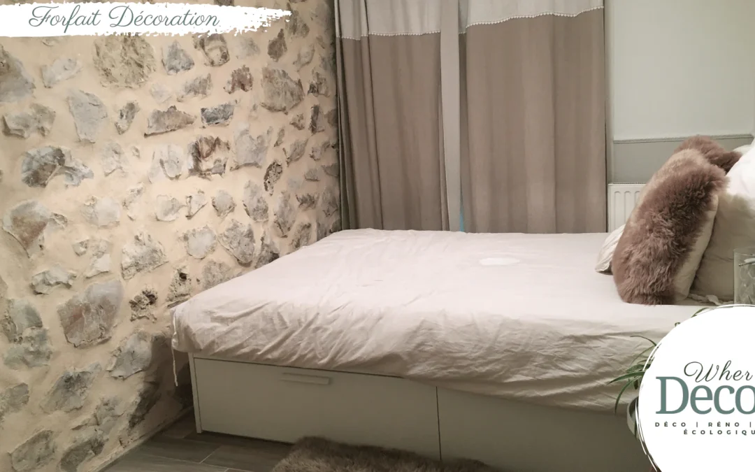 wherdeco-decoration-renovation-home_staging-ecologique-duvertdansladeco-realisations-Chambre_d_amis-une_DE_PLUS Projet architecture d'intérieur, décoration d'intérieur WHERDeco - chambre