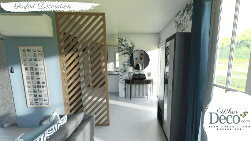 wherdeco-decoration-renovation-home_staging-ecologique-duvertdansladeco-realisations-entree-Je_suis_bleu_de_toi0 Projet architecture d'intérieur, décoration d'intérieur WHERDeco - salon