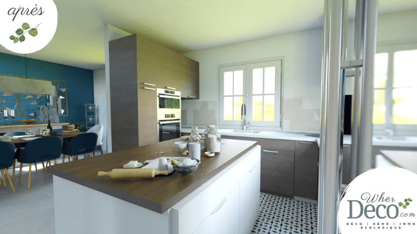 Projet architecture d'intérieur, décoration d'intérieur WHERDeco - cuisine