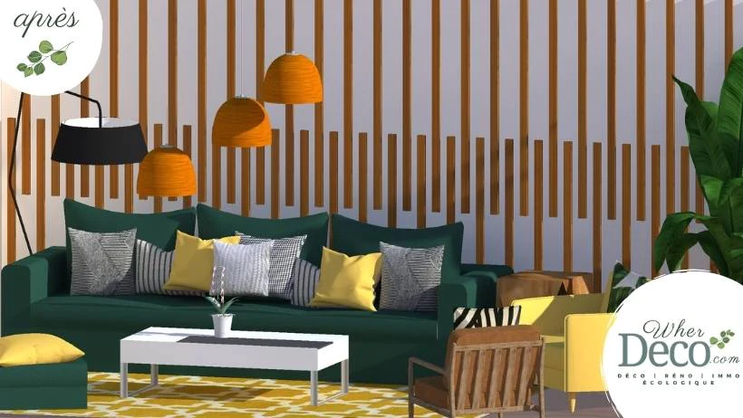 Projet architecture d'intérieur, décoration d'intérieur WHERDeco - salon