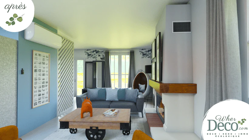 Projet architecture d'intérieur, décoration d'intérieur WHERDeco - salon