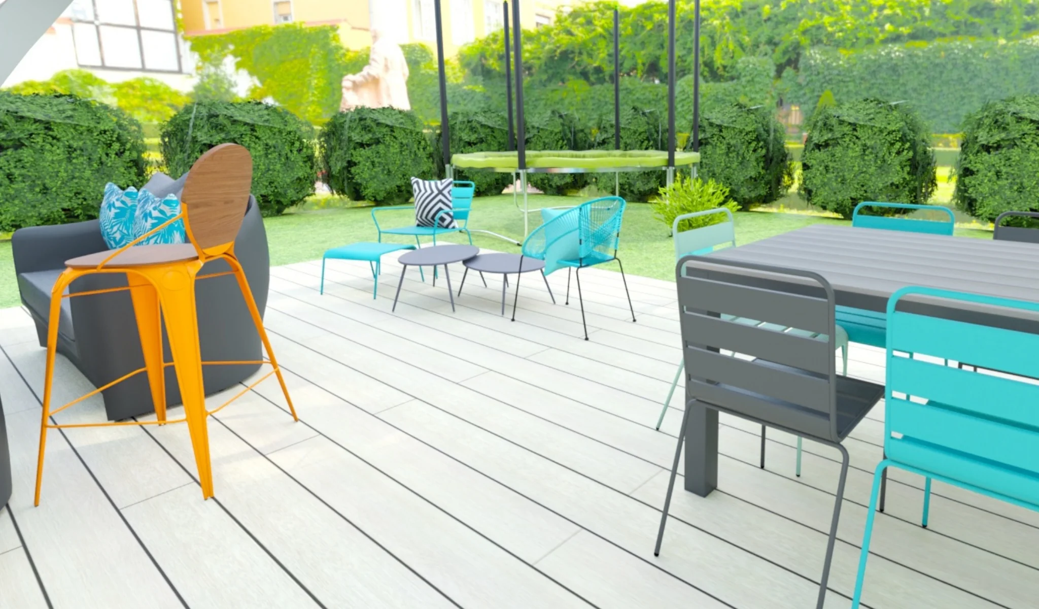 Projet architecture d'intérieur, décoration d'intérieur WHERDeco - terrasse