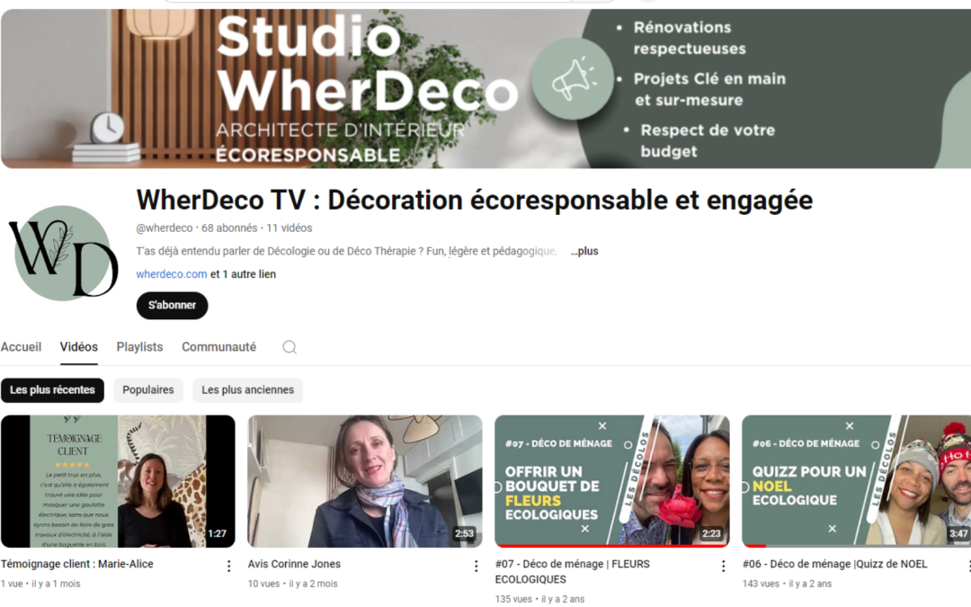 Le cabinet d&rsquo;architecture écoresponsable WherDeco lance sa chaîne YouTube (93)